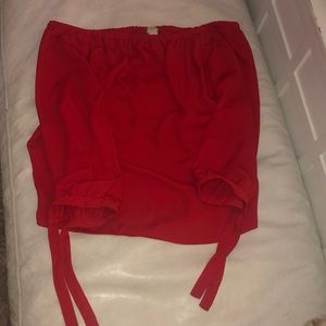J Crew Red blouse, hardly worn